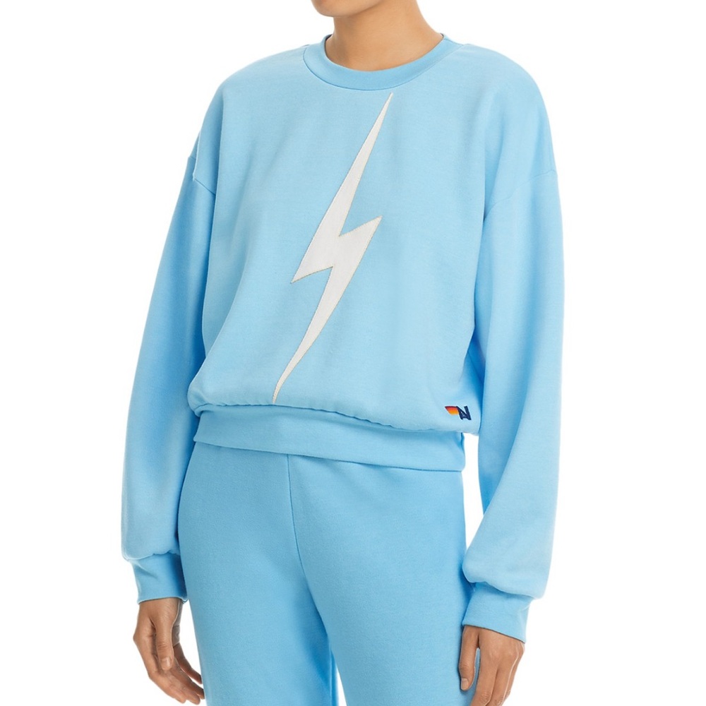 Aviator Bolt Stitch Relaxed Crewneck Sweatshirt